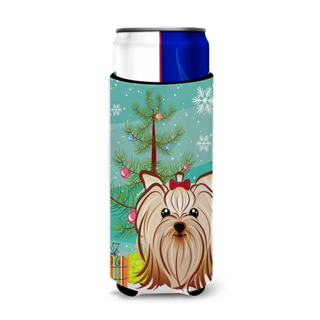 

Carolines Treasures BB1576MUK Christmas Tree and Yorkie Yorkishire Terrier Ultra Beverage Insulators for slim cans
