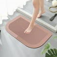 thumbnail image 5 of Cinvoph Diatomite Bath Mat, Soft Absorbent Bathroom Rug Non Slip, Quick Dry, Machine Washable Floor Carpet for Tub Shower, Home Decor 16"x24" Pink, 5 of 6