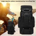 thumbnail image 3 of Mochila Impermeable 80L para Entrenamiento Senderismo Camping () Negra, 3 of 9