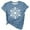 A-Blue1363, variant on Women's Snowflake Graphic Crew Neck T-Shirt Short-Sleeve Heather Blue Casual Tee Winter Holiday & Daily Wear Top