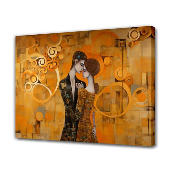 Abstract Art Modern Decorative Painting A Pair Of Lovers Hug Each Other Framed Canvas Poster Bedroom Decor Sports Landscape Office Room Decor Gift,Frame-style,20x30inch(50x75cm)