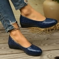 thumbnail image 4 of Wedge Dress Shoes for Women Ladies 2025 Spring Leather Pointed Toe Low Heel Ballet Flat Slip on Dressy Shoes, 4 of 9
