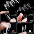 thumbnail image 3 of American Nails, 240 Piezas de Uñas Postizas de Gel Cuadradas Cortas, 12 Tamaños Diferentes Cápsulas Artificiales Puntas Medio Transparente Medio Esmerilado, 3 of 5