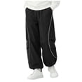 thumbnail image 2 of Mifsaly Boys Quick Dry Parachute Pants Kids Wide Leg Baggy Track Pant Lightweight Quick Dry Casual Outdoor Athletic Sportswear with Pockets, 2 of 7