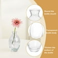 thumbnail image 6 of VECELO Glass Mini Bud Vases for Flowers Set of 3, Cute Small Vases Handmade for Centerpieces, Floral Arrangement, Transparent, 6 of 10