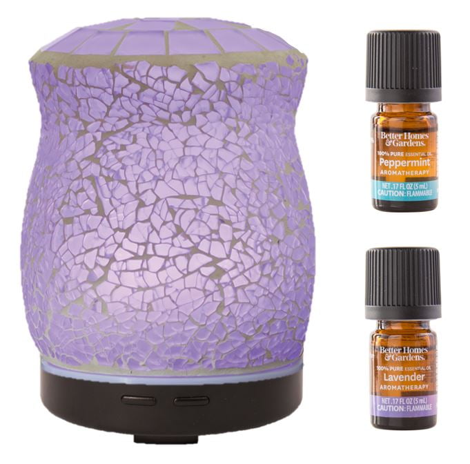 Better Homes & Gardens 3 Pieces Diffuser Gift Set, Crackled Mosaic, 100 mL