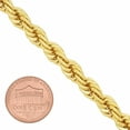 thumbnail image 2 of 6.7mm Polished 14k Yellow Gold Plated Twisted Rope Chain Bracelet, 8.5 inches, 2 of 7