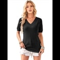 thumbnail image 2 of Suéter de Corta para Mujer, -Verano 2025, Moda, Elegante, Informal, Blusa de Punto Versátil Negro XXL, 2 of 7