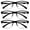 Black, variant on 3 Packs Mens Unisex Half Frame Square Reading Glasses Black Spring Hinge Readers +3.50