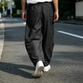 thumbnail image 5 of CYRBOKO Boys Cargo Pants 14-16, Casual Fall Winter Elastic Waist Relaxed Fit Athletic Pants Black Size, 5 of 7