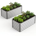 thumbnail image 2 of 2 Pack 4x2FT Galvanized Steel Raised Garden Beds  – Outdoor  Durable Metal Planter Boxes for Vegetables, Flowers & Healthy Plants,Easy Assembly, 2 of 8