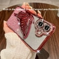 thumbnail image 3 of for iPhone 16 Plus Glitter 3D Butterfly Case,Cute Luxury Bling Sparkly Diamond Rhinestones Liquid Flowing Case with Camera Protector TPU Bumper Women Girls Case for iPhone 16 Plus 6.7", Black, 3 of 14