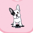thumbnail image 4 of Inktastic B/W Frenchie (Darks) Boys or Girls Baby Bib, 4 of 4