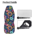 thumbnail image 6 of Uorisanigo Hippie Flower Car Seat Covers Elastic Fabrics Waterproof Car Seat Cover Easy to Install Auto Interior Accessories 2 Pcs Set for SUV, Vans,Sedan,Truck, 6 of 7