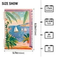 thumbnail image 2 of FORMRS 1-Subject Spiral Notebook 8" x 5" College Ruled 60 Refillable Sheet A5 Hard Cover, Pink Seaside Boat, 2 of 7