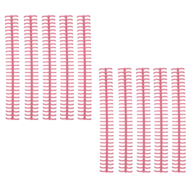 Binding Spines, 10Pcs Good Gloss Binding Coils Page Turning For Office For Student Pink