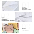 thumbnail image 4 of Haosy 2 Pack Kitchen Wash Cloths with Hanging Loops Absorbent Absorbent Quick Drying Hand Towels, Cute Pastel Cats, 4 of 7