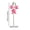 Watermelon Red, variant on COM1950s Artificial Cymbidium Orchid Bouquet, Fake Flower Arrangement With Three Lifelike Blooms, Flexible Stems for Vases, Centerpieces, and Home Wedding Party Table Decor