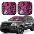thumbnail image 2 of Daiia ink Donkey Pop Art 2PCS Car Windshield Sun Shade, Foldable Sun Shield for Car Front Window, Auto Sun Blocker Visor Protector Universal for Truck SUV Pickup-Small, 2 of 7