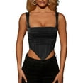 thumbnail image 3 of KOMOO Women's Bustier Corset Top Push Up Strap Tank Top Vintage Streetwear Crop Tops Party Clubwear Bodice, 3 of 8