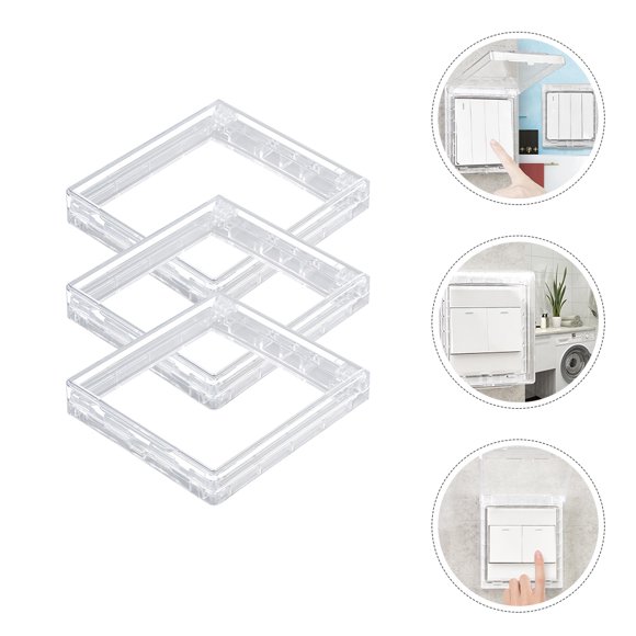 BALAHAPY 3Ud Caja Para De Pared Transparente De Material ABS Con Instalación Sin Perforación