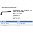 thumbnail image 2 of Lower Radiator Hose - Compatible with 1998 - 2007 Isuzu NPR 1999 2000 2001 2002 2003 2004 2005 2006, 2 of 2