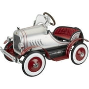 Blue Diamond Classics Model A Roadster Pedal Car, Silver/Red