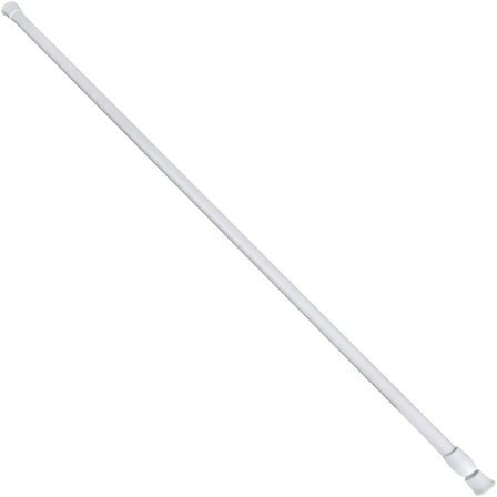 LAMIRO Telescopic Curtain Rod,Cabinet Rods Tension Rod Adjustable Plastic Curtain Rod,Extendable,No Drilling,Easily Adjustable Length(White，60-110)