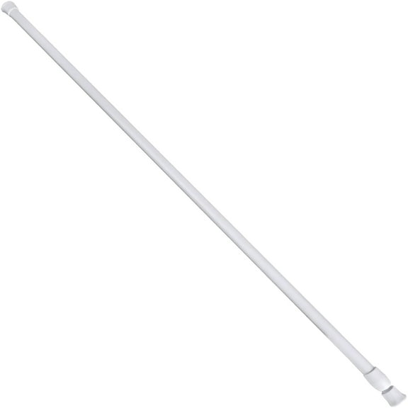 LAMIRO Telescopic Curtain Rod,Cabinet Rods Tension Rod Adjustable Plastic Curtain Rod,Extendable,No Drilling,Easily Adjustable Length(White，60-110)