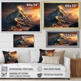 thumbnail image 4 of Designart "Summit View of Snowy Mountains in Grey Everest I" Landscapes Framed Wall Art Decor - Country Yellow Mountains Living Room Framed Canvas Art, 4 of 6
