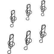 25 Count Black Music Clef Note Shaped Paper Clips, Music Note Lover Cute Gifts, Office Supplies, Desk Organization