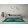thumbnail image 3 of Ahgly Company Machine Washable Indoor Rectangle Persian Turquoise Blue Traditional Area Rugs, 5' x 7', 3 of 4
