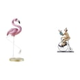 thumbnail image 1 of Estatua De Flamenco Payaso De Resina, Escultura De Arte Moderno, Figura Decorativa Con Soporte De Metal Para Jardín, Patio, Mesa, Centro De Mesa O Comedor., 1 of 8