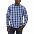 thumbnail image 3 of Izod Men’s Soft Wash Essentials Button-Up Shirt, Blue Multi Large 16-16.5 32-33, 3 of 5
