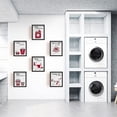 thumbnail image 4 of 6 PCS Canvas Prints Laundry Room Theme Art Red Inspirational Painting Decorative Wall Art Pictures, 4 of 7