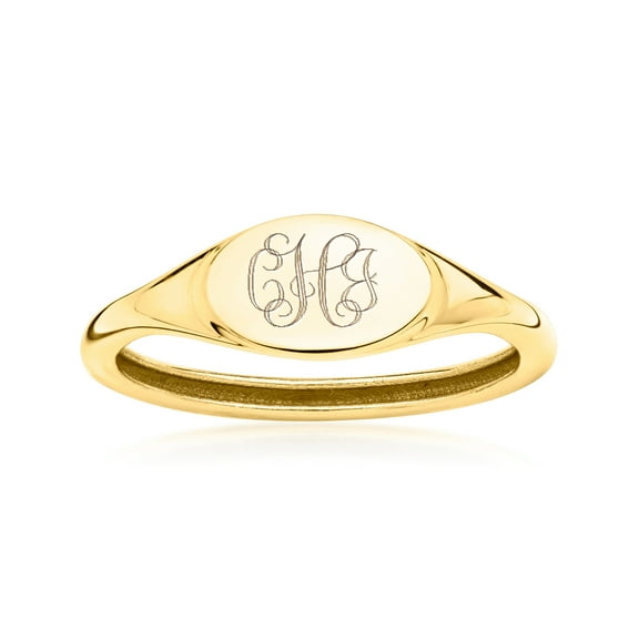 Ross-Simons Italian 10kt Yellow Gold Plain Signet Ring, Women's, Adult
