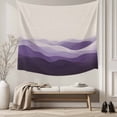 thumbnail image 5 of Purple Beige Ombre Tapestry for Bedroom Wall Hanging Tapestry, Minimalist Ocean Waves Linen Ceiling Backdrop Tapestries Poster Blanket Wall Decor for Teens Room Living Room Dorm 39" x 59", 5 of 8