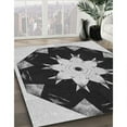 thumbnail image 2 of Ahgly Company Indoor Square Patterned Charcoal Black Area Rugs, 5' Square, 2 of 6