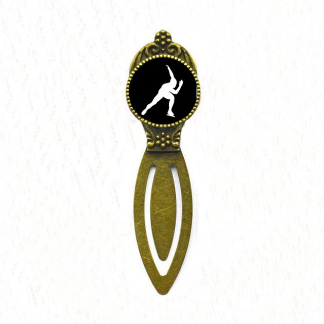 Sport Roller Skating Black Outline Bookmark Retro Office Label Page Marker