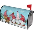 thumbnail image 2 of Farm Cute Gnome Mailbox Cover Magnetic, Christmas Winter Snow Scene Mailbox Cover Standard Size 18" X 21" Wraps Post Letter Box Decor for Garden Yard Home Decor (Gnome in Striped Hat, 2 of 6