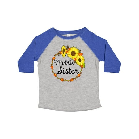 

Inktastic Middle Sister Sunflower Wreath Boys or Girls Toddler T-Shirt