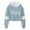 01_Light Blue, variant on QUOTAY Girls Short Cropped Hoodie Loose Casual Pullover with Letter Print and Striped Long Sleeves Cute Sweatshirt Top for Everyday Wear Hoodies for Girls 02_Black,3-4 Years