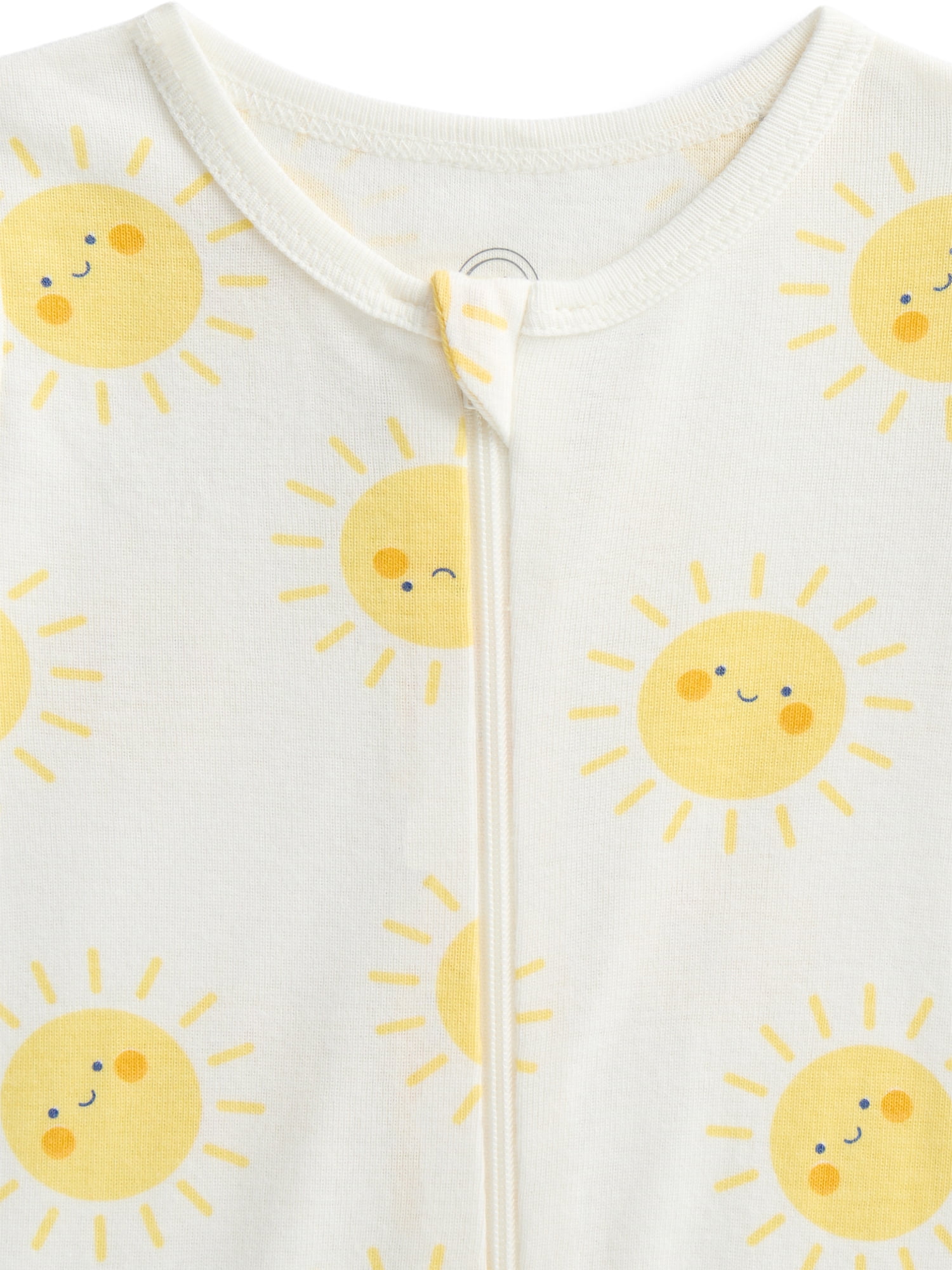 Wonder Nation Organic Cotton Baby Unisex Zip Front Footed Sleep N Play Pajamas, 3-Pack, Sizes Preemie-6/9 Months