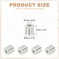 thumbnail image 2 of Uxcell Aluminum Crimping Loop Sleeve Wire Rope Stop Sleeve Round Crimp Ferrules for Wire Rope 0.04 inch, 2 of 7