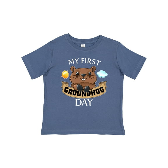 Inktastic My First Groundhog Day- Cute Boys or Girls Baby T-Shirt