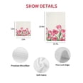 thumbnail image 7 of Pink Tulip Flower Kitchen Dish Towels for Drying Dishes Set of 3, Spring Floral Leaves Plants Retro Beige Waffle Weave Microfiber Hand Tea Bathroom Towels Quick Dry & Absorbent Towel 12x12, 7 of 7