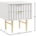 thumbnail image 3 of Meridian Furniture Modernist Nightstand in White Medium Gloss Finish, 3 of 10