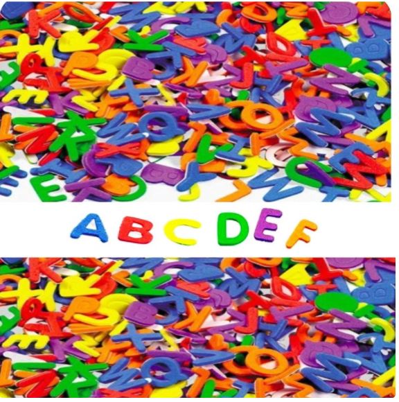 SelfAdhesive ABC Foam Letters 1040 pcs Assorted Colors