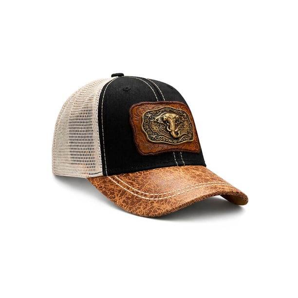 KNITE Gorra Trucker Hombre Elefante Suerte Vaquera Herraje Metálico Rancho