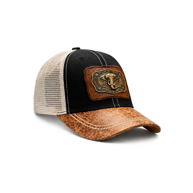 KNITE Gorra Trucker Hombre Elefante Suerte Vaquera Herraje Metálico Rancho